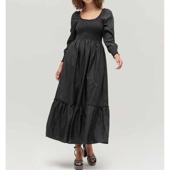 Hill House Emily Nap Dress Womens XL Black Maxi Romantic Cottagecore Timeless - Picture 4 of 15